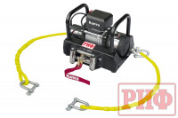 Лебёдка переносная РИФ 5000S c площадкой и проводами (в сборе), стальной трос
