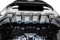 Защита переднего бампера d76+d57 двойная с профильной ЗК Toyota Hilux (2020)
