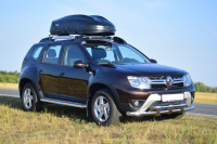 Защита порогов Эстонец 51 мм (НПС) Renault DUSTER с 2012 с алюминиевой площадкой