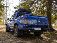 Бампер задний силовой алюминиевый Rival для Volkswagen Amarok 2010+ (без ПТФ) 2D.5806.1-NL