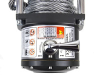 Лебедка электрическая 12V Electric Winch 12000lbs / 5443 кг IP66 стальной трос 8,5х18 (влагозащита, радиоуправление)