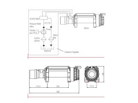 Лебедка электрическая для эвакуатора Master Winch, гидравлическая HD 9500 С 4310 кг, с планетарным редуктором