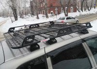 Багажник УНИКАР на штатные места ВАЗ-2123 Chevrolet Niva сварной с боковым ограждением и сеткой