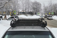 Багажник УНИКАР на штатные места ВАЗ-2123 Chevrolet Niva сварной с боковым ограждением и сеткой