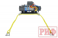 Лебёдка переносная РИФ 8000SR c облегчённой площадкой и проводами (синт. трос)