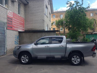 Силовые пороги KDT алюминиевые II поколения для Toyota HILUX 2015+