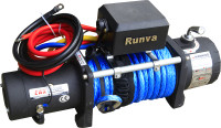 Лебёдка электрическая 12V Runva EWX10000SR lbs 4500 кг (синтетический трос)