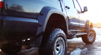Расширители колёсных арок Fenders для УАЗ Патриот пикап (с накладками на передний бампер) дорестайлинг